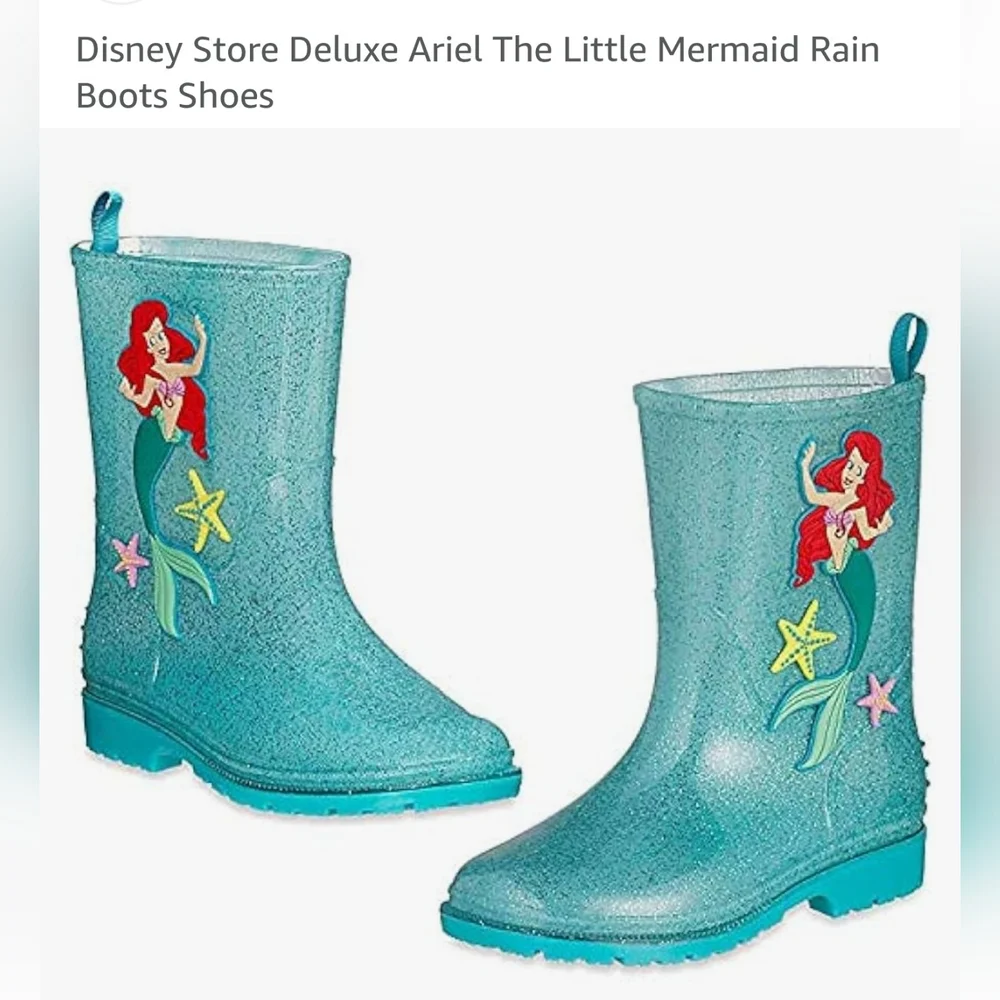 Disney Ariel The Little Mermaid Rain Boots
